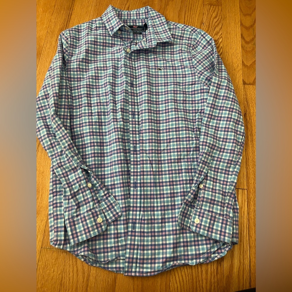 Vineyard vines whale plaid shirt
